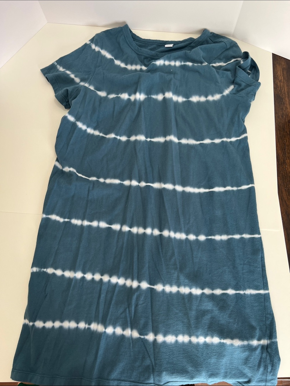 Old Navy Teal Tie-Dye Short Sleeve Tee Dress